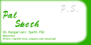 pal speth business card